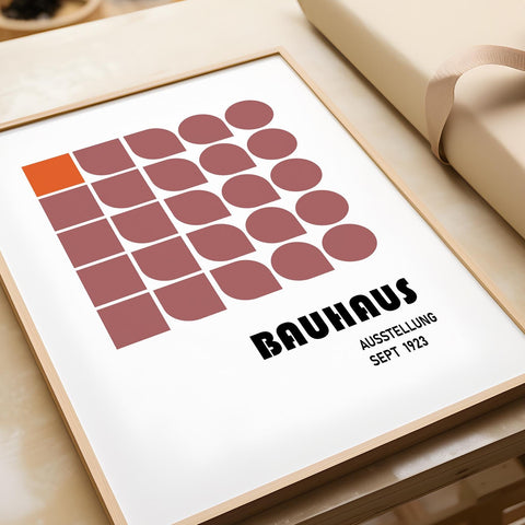 1923 Bauhaus exhibition inspired art print