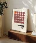 Bauhaus grid pattern wall art for interiors