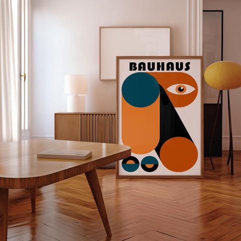 Abstract geometric Bauhaus art for modern office spaces