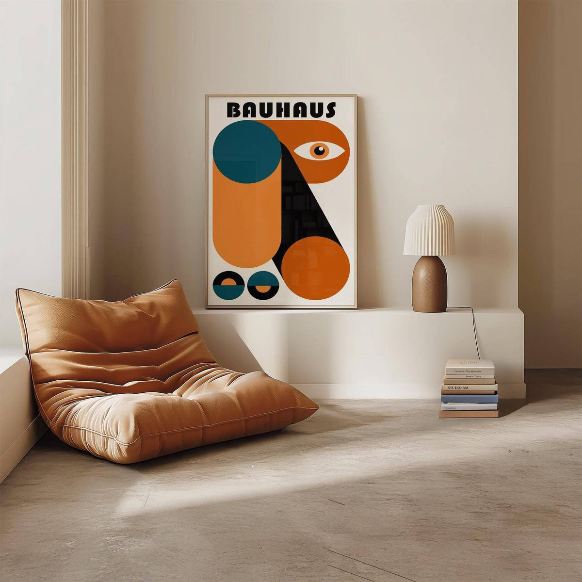Fun colorful print with bold abstract geometric shapes