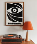 Bold Bauhaus art print with sharp geometric shapes