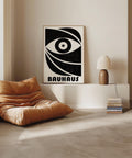 German Bauhaus design with bold geometric black and white shapes