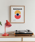 Minimalist Bauhaus geometric art print with vibrant colours