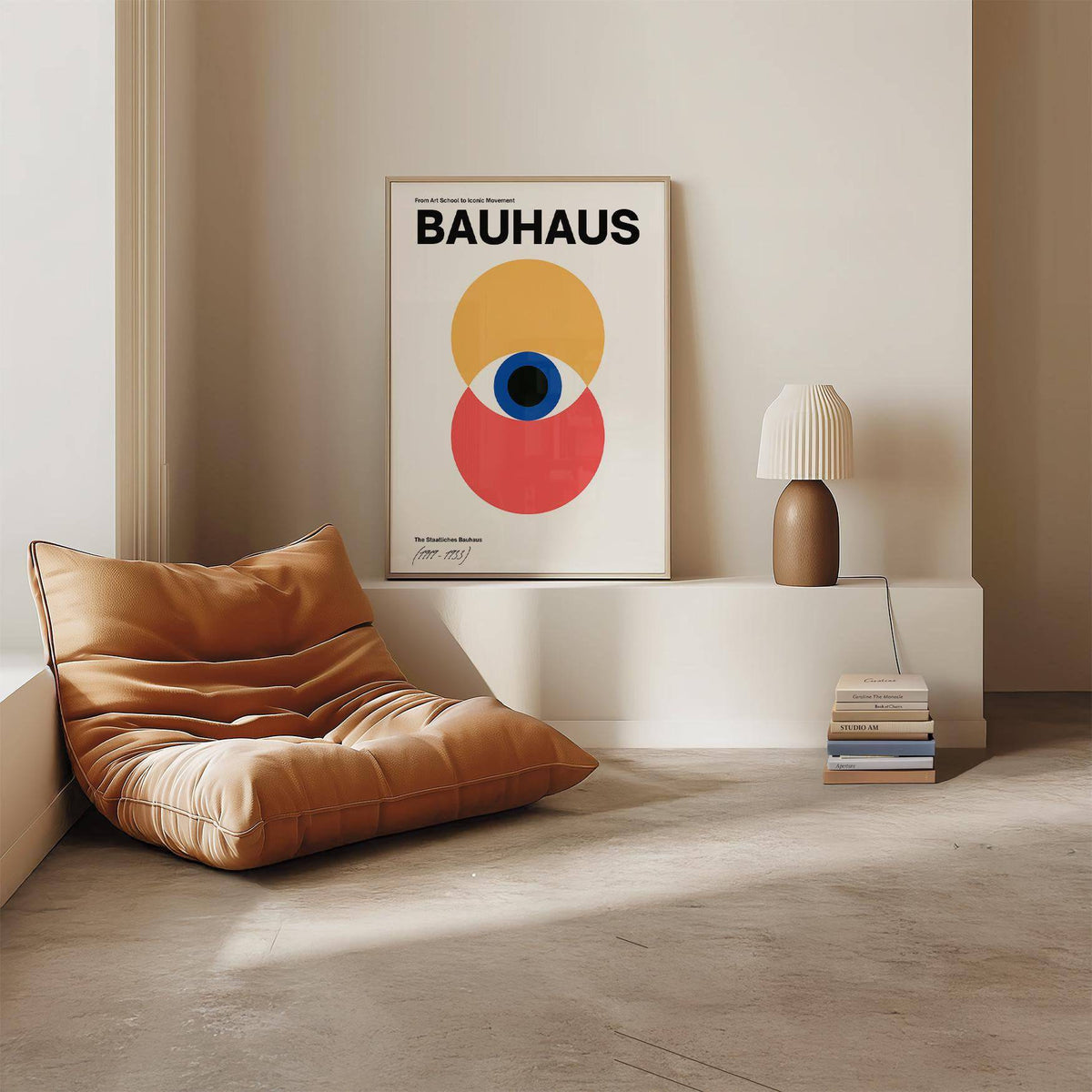 Minimalist Bauhaus style poster for contemporary interiors