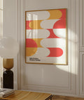 Mid-century modern living room wall art poster