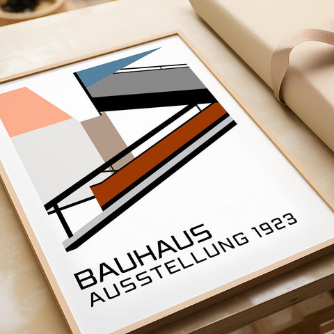 Bauhaus movement-inspired modern wall print