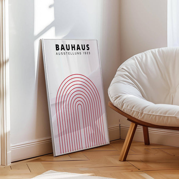 Abstract original Bauhaus poster showcasing clean geometric composition