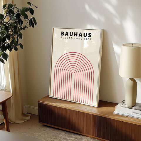 Bauhaus-inspired geometric wall print