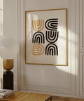 Modern black and gold geometric wall art