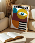 Geometric Bauhaus art print for contemporary interiors.