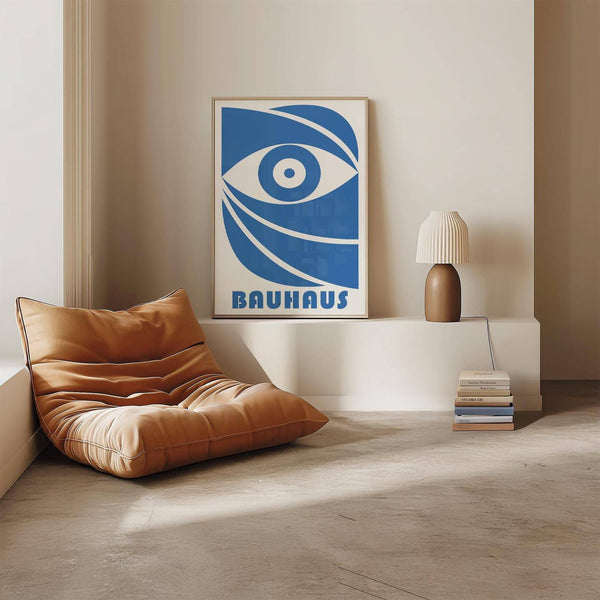 Modern Bauhaus eye poster for contemporary interiors
