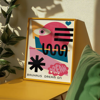 Minimalist maximalist wall art perfect for eclectic interiors