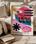 Colourful Dream On Bauhaus poster for girls room decor