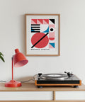 Girls room art in vibrant Bauhaus design