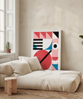 Minimalist girls wall art with Bauhaus shapes