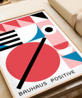 Bold abstract Bauhaus art for girls room