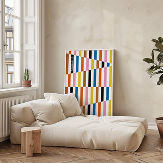 Modern colorful block print for contemporary interiors