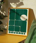 Bold green geometric Bauhaus poster for stylish interiors