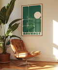 Modern green Bauhaus wall art print for office spaces