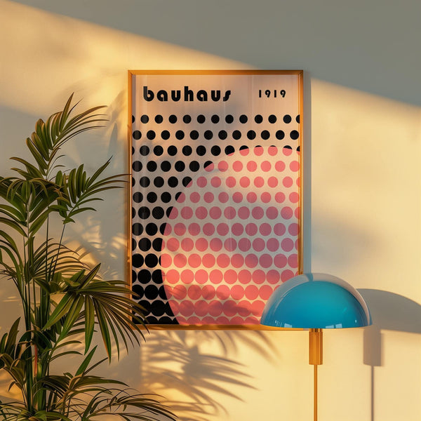 Large Bauhaus print poster for statement wall displays