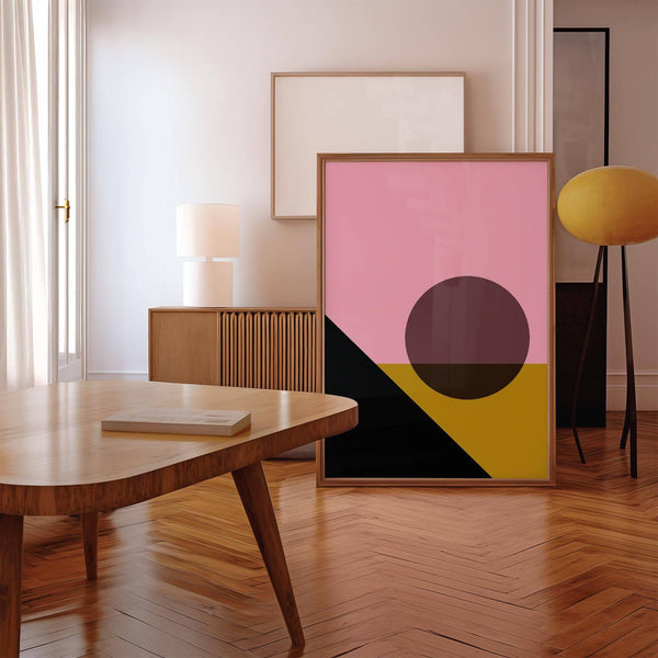 Bold and warm bright colored artwork for modern design enthusiasts