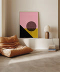 Sunrise Over the Mountain Bauhaus abstract art poster