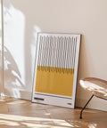 Bauhaus-inspired wall art print featuring vertical lines