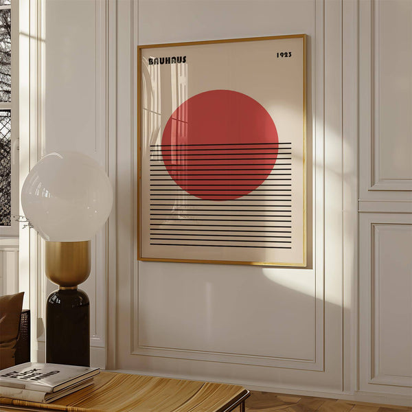 Serene geometric art print blending form and function