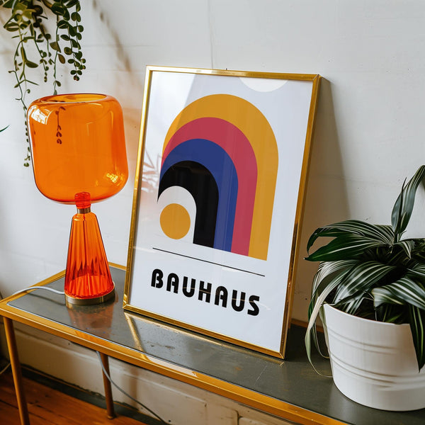 Bauhaus art posters inspired by the iconic design movement