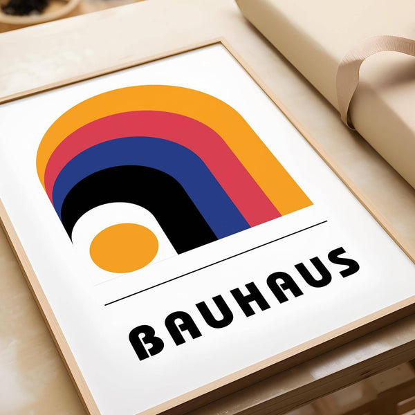 Bauhaus art posters blending retro aesthetics with modern style