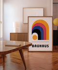 Minimalist geometric poster with Bauhaus design