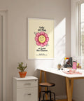 Adorable flower wall art with motivational quote