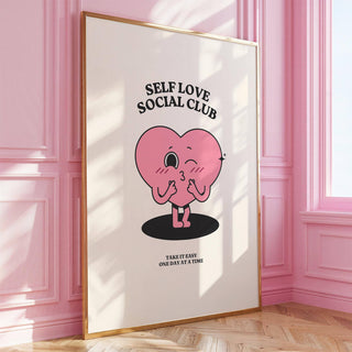 Soft pink heart and message in calming inspirational quotes wall decor