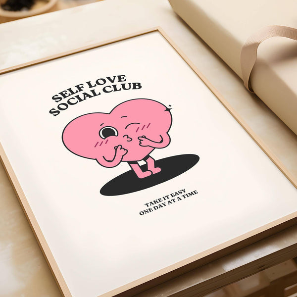 Encouraging heart character poster in inspirational quotes wall decor