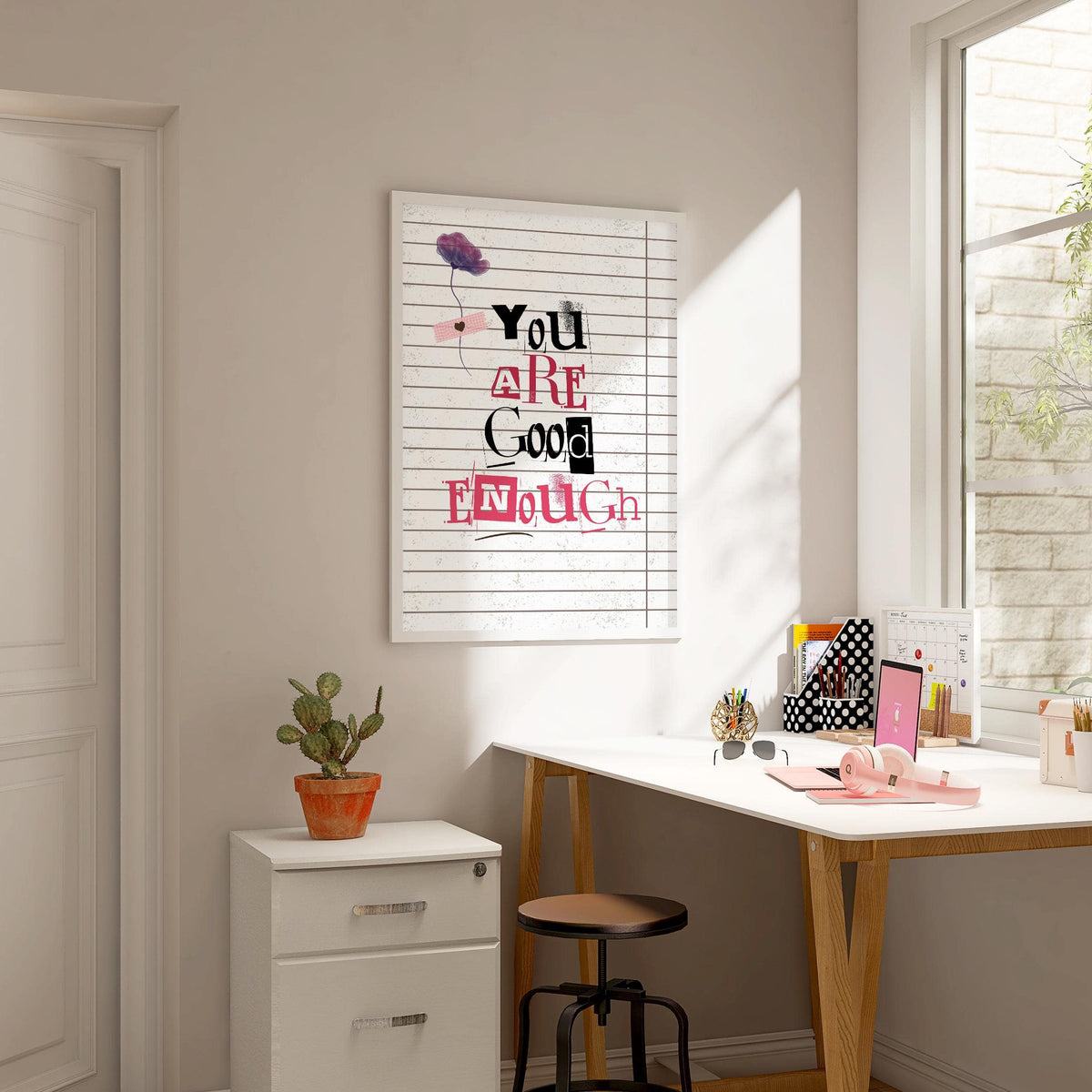 Playful typography featured in comforting posters of positivity design