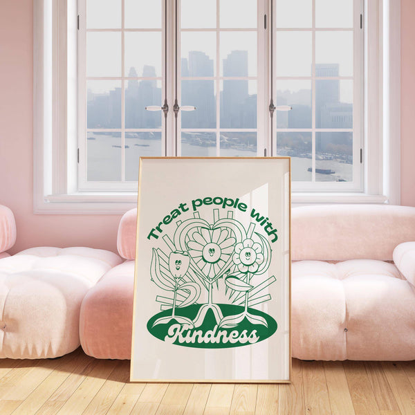 Minimalist green positive poster ideal for classrooms and offices