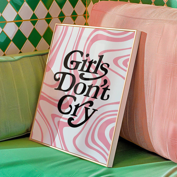 Stylish girls room wall art featuring powerful motivational phrase