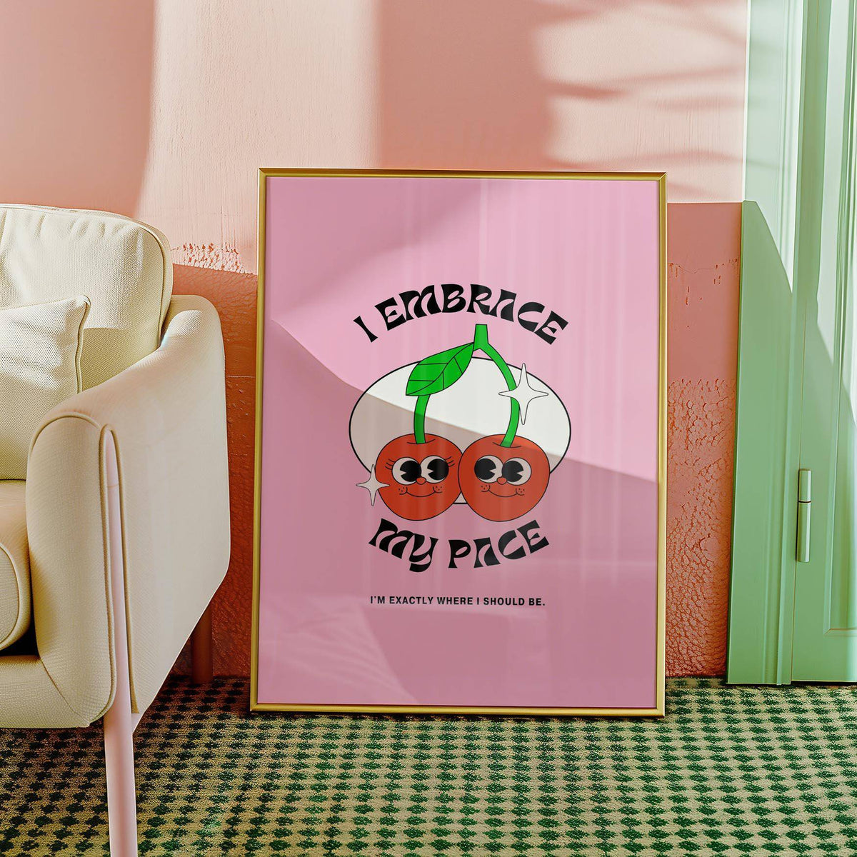 Encouraging message featured on wall art for dorm ideal for personal spaces
