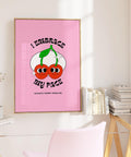 Positive quote print with cherry design