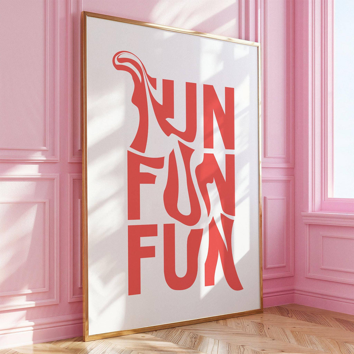 statement wall art for teenage girl bedroom in modern typography