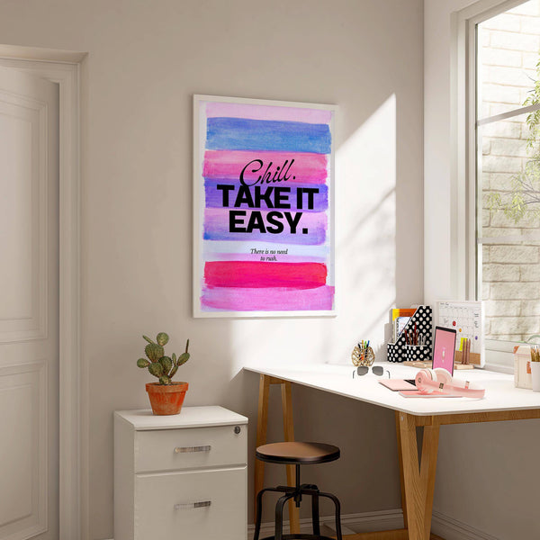Modern girl quotes poster with a vibrant colour gradient
