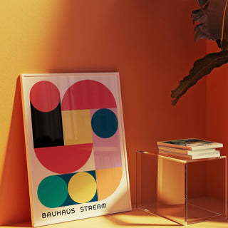 Statement large colourful wall art poster for creative office spaces