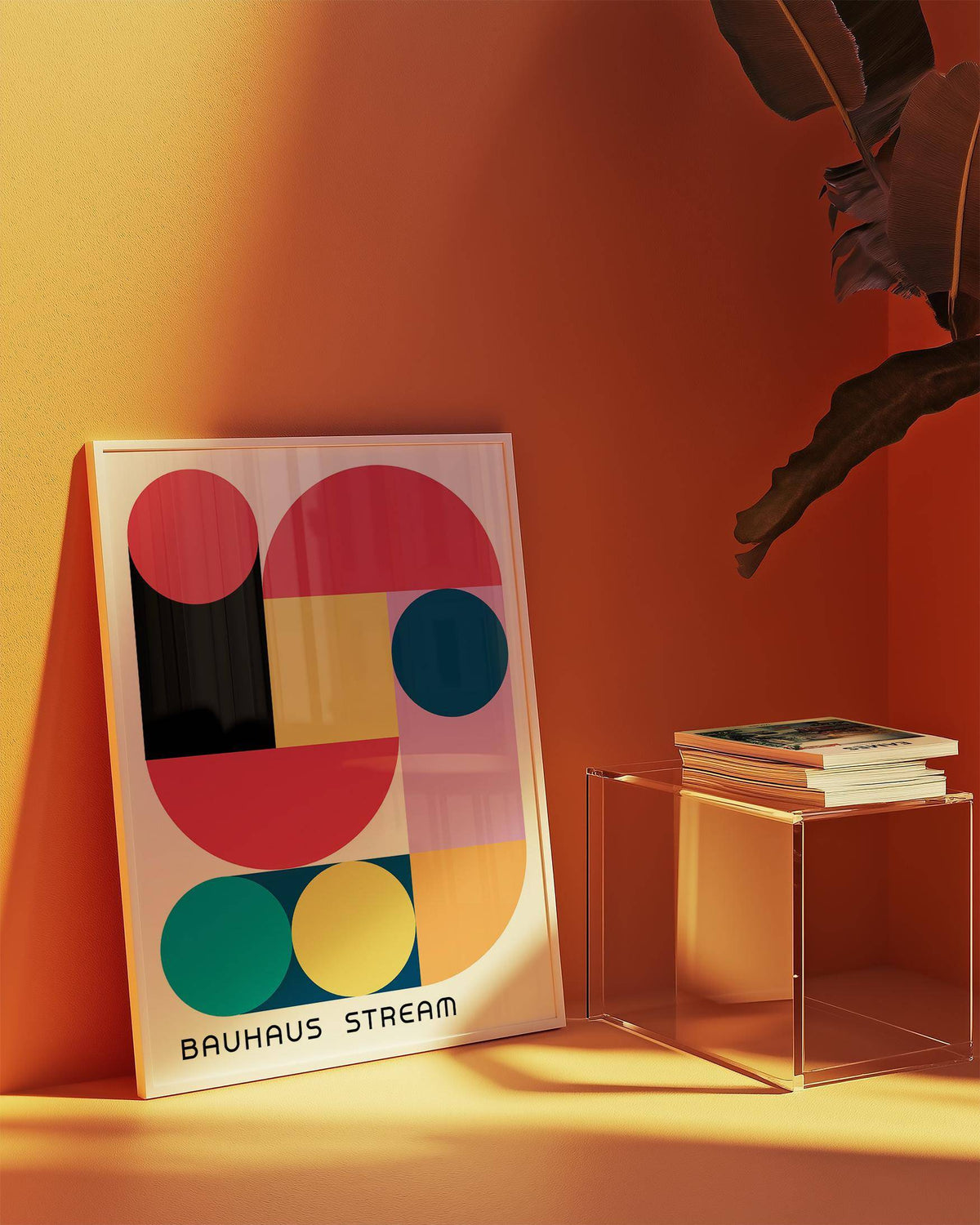 Statement large colourful wall art poster for creative office spaces