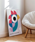 Minimalist rooster print for children’s bedroom wall art