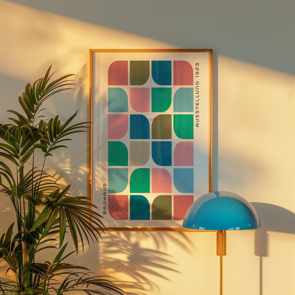 Large block colour wall art for statement decor