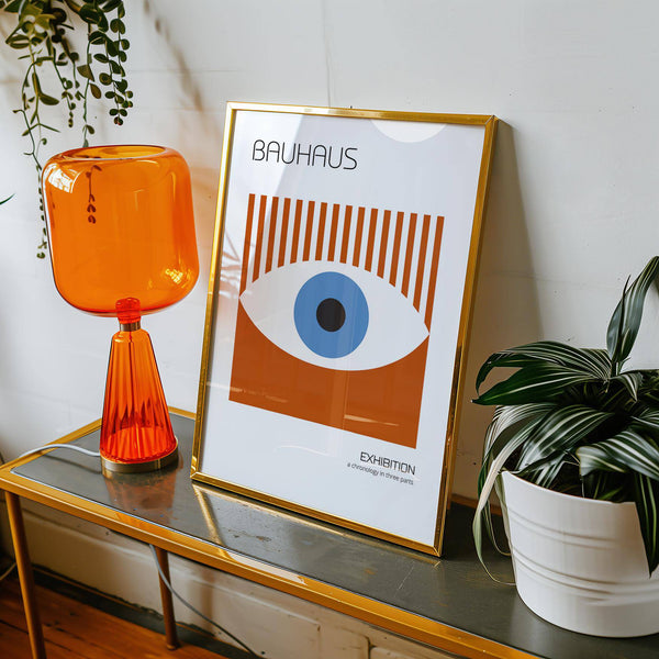 Abstract Bauhaus posters blending form and function