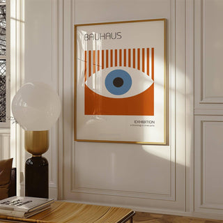 Modern Bauhaus posters with abstract symmetry