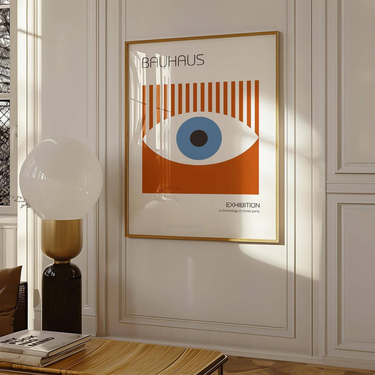 Modern Bauhaus posters with abstract symmetry
