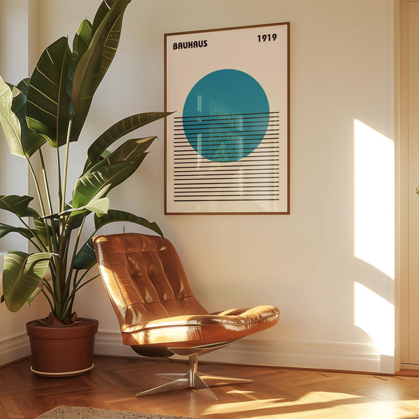 Close-up of matte paper finish on minimalist art print