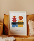 Bauhaus shapes art print